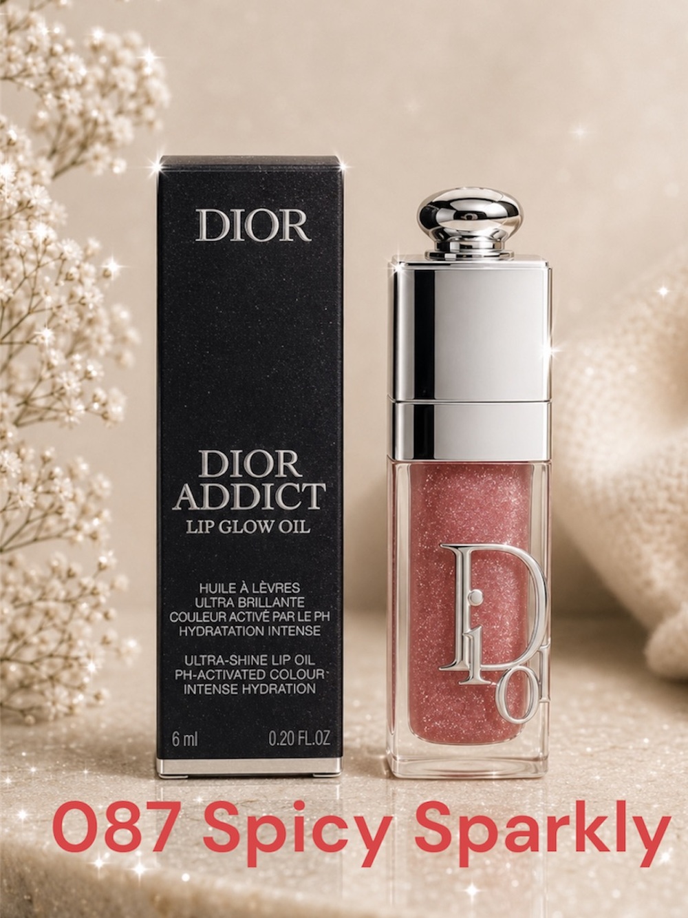 Dior Addict Lip Glow Oil - 087 Spicy Sparkly - Ridescent Shimmer Gloss NWOT